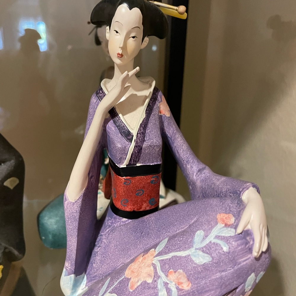 Geisha figurine collection.